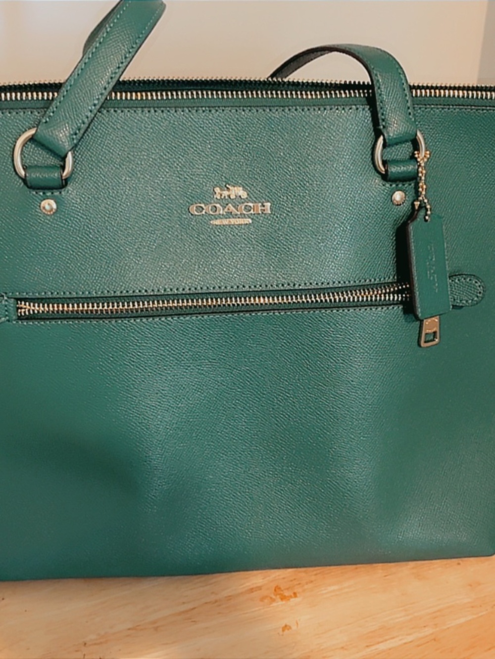 Green Coach bag